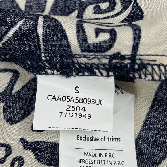 Cupshe Women’s Shift Dress Small Navy Cream Floral Halter Sleeveless Mini Summer - Picture 11 of 12